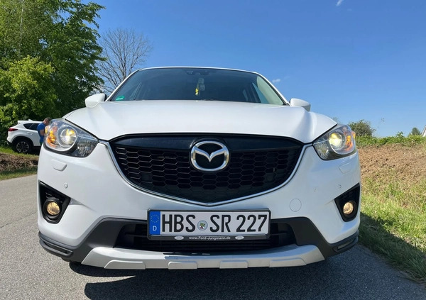 Mazda CX-5 cena 39999 przebieg: 155000, rok produkcji 2014 z Biała małe 742